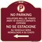 Signmission Violators Towed Away Vehicle Owners W/ No Se Extacione Su Vehicul Alum, 18" L, 18" H, BU-1818-22734 A-DES-BU-1818-22734 - alternate 1